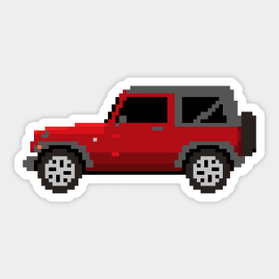 Jeep Wrangler Pixelart Sticker